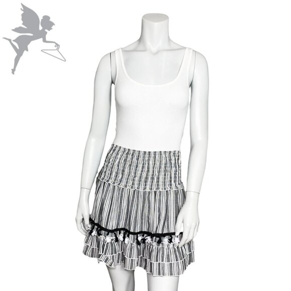 EFRAT & TALI Pompon trim tiered miniskirt - Picture 2 of 6